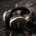 Безжични слушалки Guess Wireless Headphones Metal 4G Script Logo (GUBHP72P4SMDP) - Bluetooth, ENC технология, Over-ear, еко кожа - Розов
