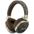 Безжични слушалки Guess Wireless Headphones Metal 4G Script Logo (GUBHP72P4SMDW) - Bluetooth, ENC технология, Over-ear, еко кожа - Кафяв