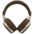 Безжични слушалки Guess Wireless Headphones Metal 4G Script Logo (GUBHP72P4SMDW) - Bluetooth, ENC технология, Over-ear, еко кожа - Кафяв