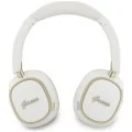 Безжични слушалки Guess Wireless Headphones Rectangle Metal Script (GUBHV28HGCSME) - Over-ear, Bluetooth, ENC технология, еко кожа - Бял