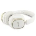 Безжични слушалки Guess Wireless Headphones Rectangle Metal Script (GUBHV28HGCSME) - Over-ear, Bluetooth, ENC технология, еко кожа - Бял