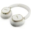 Безжични слушалки Guess Wireless Headphones Rectangle Metal Script (GUBHV28HGCSME) - Over-ear, Bluetooth, ENC технология, еко кожа - Бял