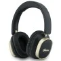 Безжични слушалки Guess Wireless Headphones Rectangle Metal Script (GUBHV28HGCSMK) - Over-ear, Bluetooth, ENC технология, еко кожа - Черен