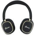 Безжични слушалки Guess Wireless Headphones Rectangle Metal Script (GUBHV28HGCSMK) - Over-ear, Bluetooth, ENC технология, еко кожа - Черен