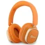 Безжични слушалки Guess Wireless Headphones Rectangle Metal Script (GUBHV28HGCSMO) - Over-ear, Bluetooth, ENC, еко кожа - Оранжев