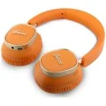 Безжични слушалки Guess Wireless Headphones Rectangle Metal Script (GUBHV28HGCSMO) - Over-ear, Bluetooth, ENC, еко кожа - Оранжев