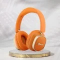 Безжични слушалки Guess Wireless Headphones Rectangle Metal Script (GUBHV28HGCSMO) - Over-ear, Bluetooth, ENC, еко кожа - Оранжев