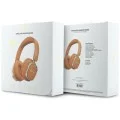 Безжични слушалки Guess Wireless Headphones Rectangle Metal Script (GUBHV28HGCSMO) - Over-ear, Bluetooth, ENC, еко кожа - Оранжев