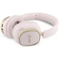 Безжични слушалки Guess Wireless Headphones Rectangle Metal Script (GUBHV28HGCSMP) - Over-ear, Bluetooth, ENC технология, еко кожа - Розов