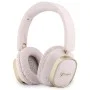 Безжични слушалки Guess Wireless Headphones Rectangle Metal Script (GUBHV28HGCSMP) - Over-ear, Bluetooth, ENC технология, еко кожа - Розов