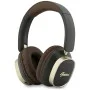 Безжични слушалки Guess Wireless Headphones Rectangle Metal Script (GUBHV28HGCSMW) - Over-ear, Bluetooth, ENC технология, еко кожа - Кафяв