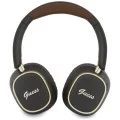 Безжични слушалки Guess Wireless Headphones Rectangle Metal Script (GUBHV28HGCSMW) - Over-ear, Bluetooth, ENC технология, еко кожа - Кафяв