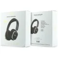 Безжични слушалки Guess Wireless Headphones Rectangle Metal Script (GUBHV28HGCSMW) - Over-ear, Bluetooth, ENC технология, еко кожа - Кафяв