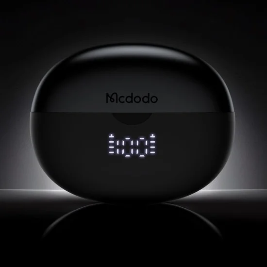 Безжични слушалки Mcdodo Air O3 Series (HP-8160) - Bluetooth V5.4, True Wireless, дигитален дисплей - Черни