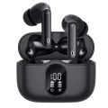 Безжични слушалки WaveBeat 100 (CW3) - Techsuit - Bluetooth V5.4, 300mAh, ANC + ENC, 4 микрофона - Черно
