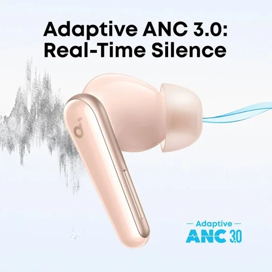 Безжични слушалки Wireless Earbuds SoundCore Liberty 5 (A3957G51) - с Dolby Audio, Bluetooth 5.4, Шумопотискане - Anker - Розов