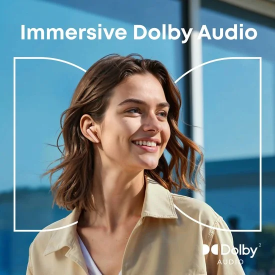 Безжични слушалки Wireless Earbuds SoundCore Liberty 5 (A3957G51) - с Dolby Audio, Bluetooth 5.4, Шумопотискане - Anker - Розов