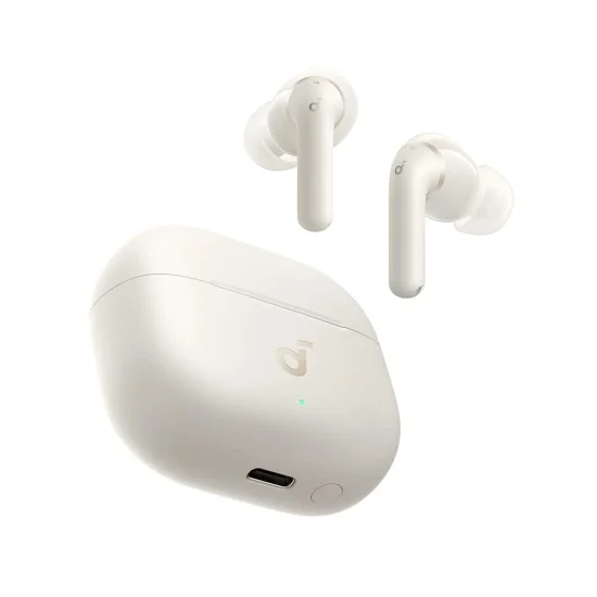 Безжични слушалки Wireless Earbuds SoundCore P42i (D1205G21) - TWS, Шумопотискане, Bluetooth 6.1, Адаптивен ANC, IP55 - Anker - Бял