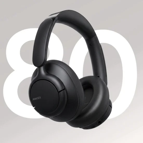Безжични слушалки Wireless Headphones Soundcore Q31i (D1404G11) - Адаптивен ANC, 80H Време за възпроизвеждане, Hi-Res Audio с LDAC, Мултиточково свързване - Anker - Черен