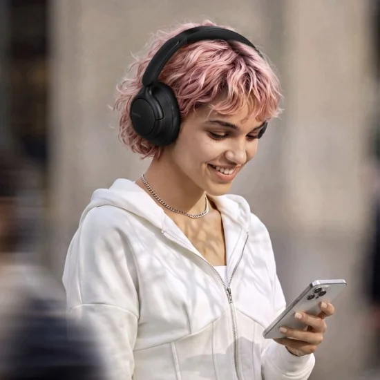 Безжични слушалки Wireless Headphones Soundcore Q31i (D1404G11) - Адаптивен ANC, 80H Време за възпроизвеждане, Hi-Res Audio с LDAC, Мултиточково свързване - Anker - Черен