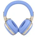 Безжични слушалки с оглавник Grained Triangle Logo (GUBHP72PGTCSB), Bluetooth, ENC, еко кожа - Guess - Син