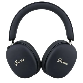 Безжични слушалки с оглавник Metal Script Logo (GUBHP10HMBSK), Bluetooth 5.4, ENC, металически финиш - Guess - Черен
