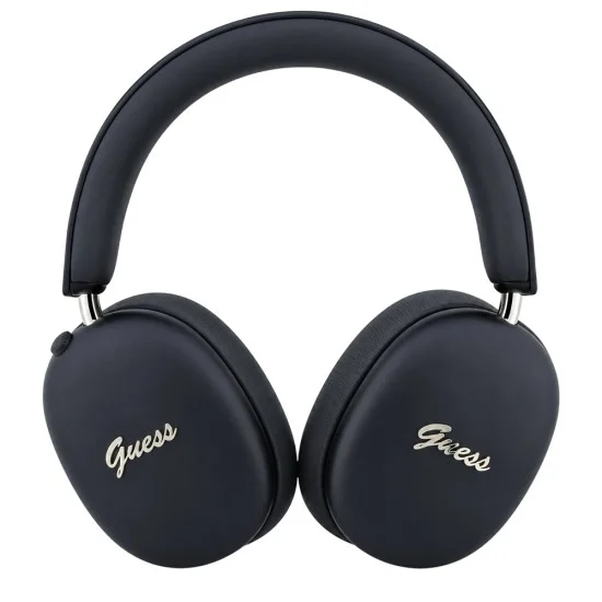 Безжични слушалки с оглавник Metal Script Logo (GUBHP10HMBSK), Bluetooth 5.4, ENC, металически финиш - Guess - Черен
