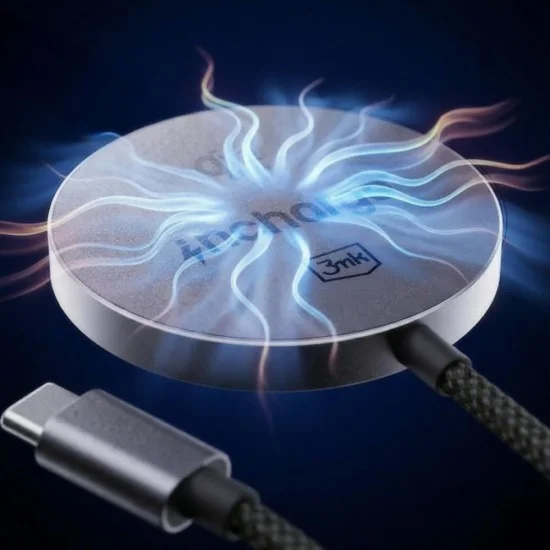 Безжично зарядно устройство 3mk Wireless Charger incharge® Align - MagSafe технология, 25W, Qi2.2 - Черен