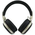 Безжични слушалки Guess Wireless Headphones Grained Triangle Logo (GUBHP72PGTCSK) - Bluetooth, ENC технология, Over-ear, еко кожа - Черен
