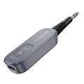 Bluetooth аудио приемник и предавател AUX Borofone Clear Way (BC51) - жак 3.5mm, Bluetooth V5.4, Plug&Play - Сив