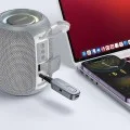 Bluetooth аудио приемник и предавател AUX Borofone Clear Way (BC51) - жак 3.5mm, Bluetooth V5.4, Plug&Play - Сив
