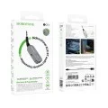 Bluetooth аудио приемник и предавател AUX Borofone Clear Way (BC51) - жак 3.5mm, Bluetooth V5.4, Plug&Play - Сив
