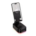 Bluetooth колонка 3 в 1 Borofone Marea (BR200) - стойка за телефон + външна батерия, 5W, Bluetooth 6.0, TWS, 1500mAh - Черен