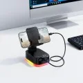 Bluetooth колонка 3 в 1 Borofone Marea (BR200) - стойка за телефон + външна батерия, 5W, Bluetooth 6.0, TWS, 1500mAh - Черен