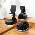 Bluetooth колонка 3 в 1 Borofone Marea (BR200) - стойка за телефон + външна батерия, 5W, Bluetooth 6.0, TWS, 1500mAh - Черен