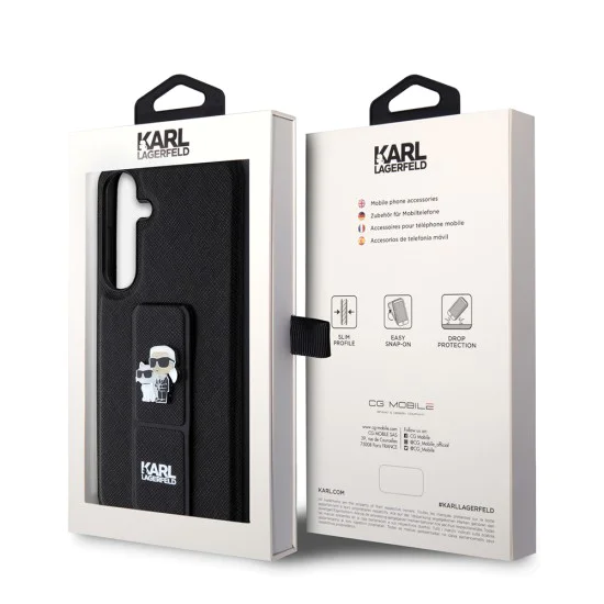 Чанта за Samsung Galaxy S24 Plus - Karl Lagerfeld Saffiano Gripstand (KLHCHCS24MGSAKCPK) - Karl&Choupette