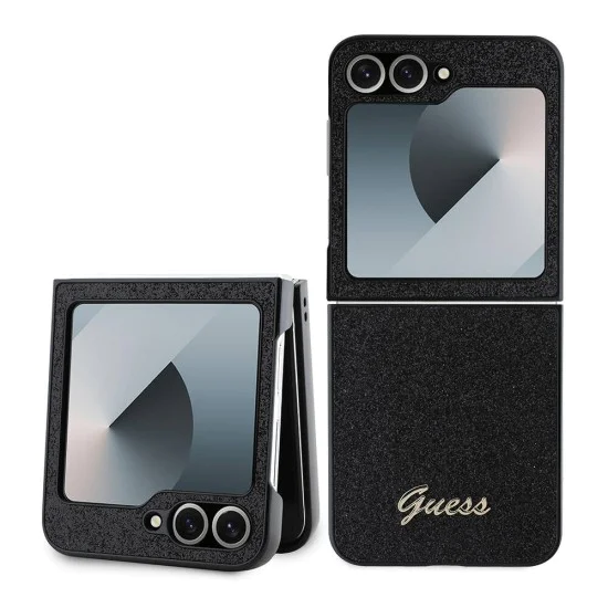 Чанта за Samsung Galaxy Z Flip6 - Guess Glitter Script (GUHCZZF6HGGSHK) - Черна