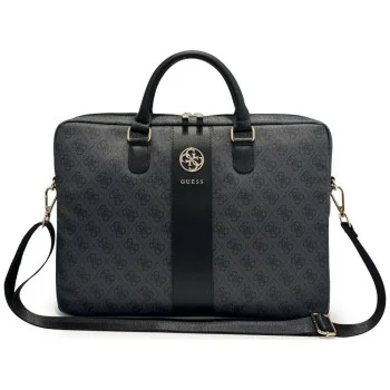 Чанта за лаптоп Guess Computer Bag 4G Round Classic Logo Stripe (GUCB166PG4S4RK) - 16" - Черен