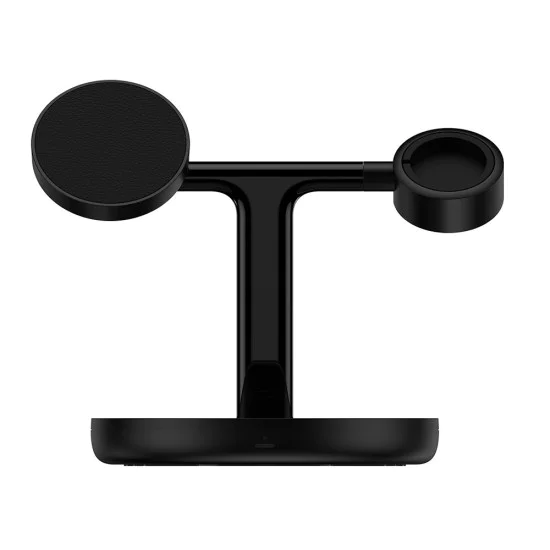 Char Charging Station за iPhone, iWatch, AirPods - Baseus Swan (WXTE000101) - Черен