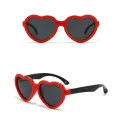 Детски слънчеви очила Techsuit Kids Polarized Sunglasses (23070) - сърцевидни, поляризирани - Черен / Червен