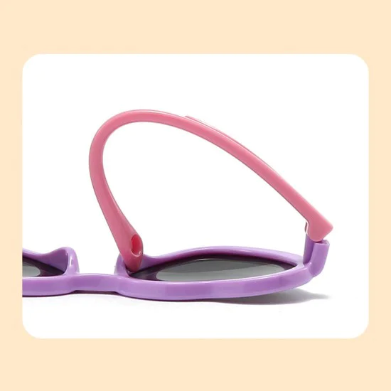 Детски слънчеви очила Techsuit Kids Polarized Sunglasses (23070) - сърцевидни, поляризирани - Черен / Червен