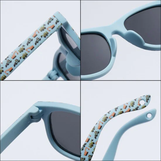 Детски слънчеви очила Techsuit Kids Polarized Sunglasses (5218) - поляризирани, TPEE рамка - Син