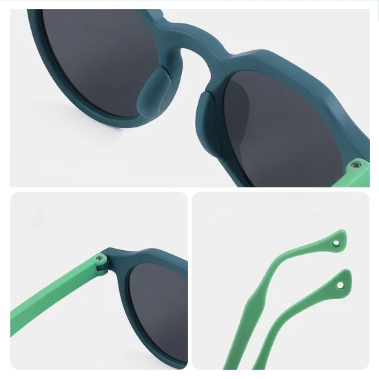 Детски слънчеви очила Techsuit Kids Polarized Sunglasses (601) - поляризирани, TPEE рамка - Черен / Сив