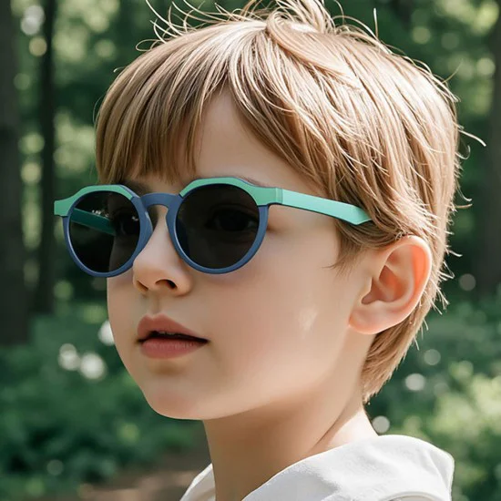 Детски слънчеви очила Techsuit Kids Polarized Sunglasses (601) - поляризирани, TPEE рамка - Черен / Сив