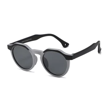 Детски слънчеви очила Techsuit Kids Polarized Sunglasses (601) - поляризирани, TPEE рамка - Черен / Сив