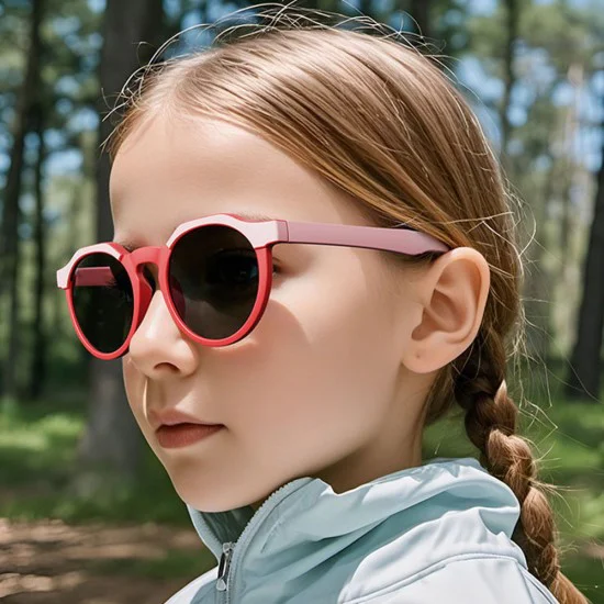 Детски слънчеви очила Techsuit Kids Polarized Sunglasses (601) - поляризирани, TPEE рамка - Черен / Сив