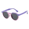 Детски слънчеви очила Techsuit Kids Polarized Sunglasses (601) - поляризирани, TPEE рамка - Лилав / Розов