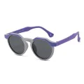 Детски слънчеви очила Techsuit Kids Polarized Sunglasses (601) - поляризирани, TPEE рамка - Лилав / Сив