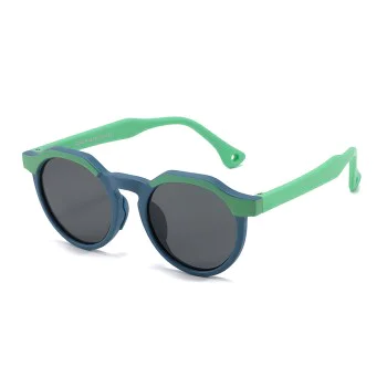 Детски слънчеви очила Techsuit Kids Polarized Sunglasses (601) - поляризирани, TPEE рамка - Зелен / Син