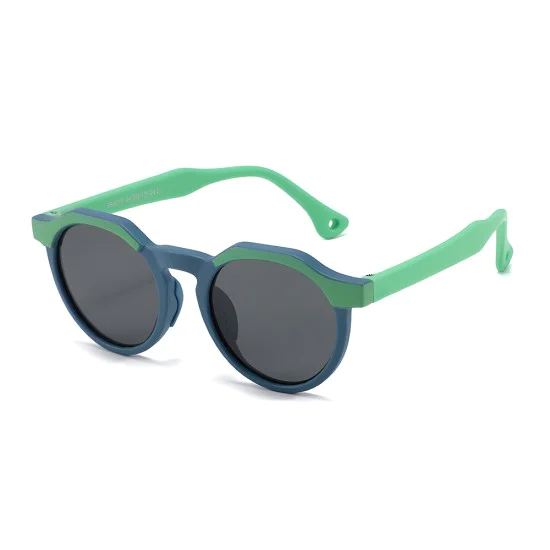 Детски слънчеви очила Techsuit Kids Polarized Sunglasses (601) - поляризирани, TPEE рамка - Зелен / Син